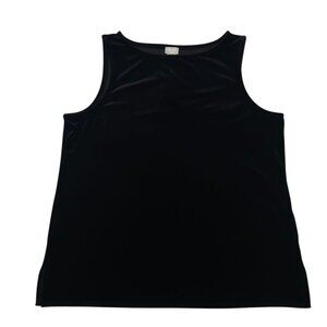 Chicos Travelers Velvet Tank Pullover Womens 2 US 12/14 Sleeveless Boatneck NWT
